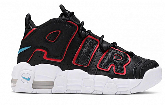 Air More Uptempo Black Fusion Red (GS)-Juniorské volnočasové boty