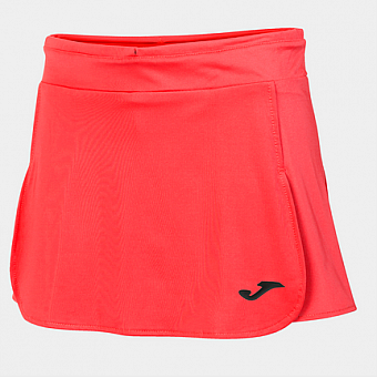 OPEN II CORAL FLUOR TENNIS SKIRT-Dívčí tenisová sukně