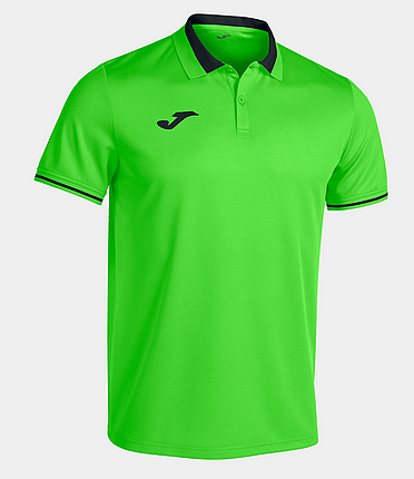 CHAMPIONSHIP VI SHORT SLEEVE POLO FLUOR GREEN BLACK-Chlapecké triko