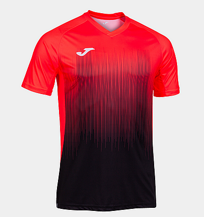 TIGER IV SHORT SLEEVE T-SHIRT BLACK FLUOR CORAL-Chlapecké triko