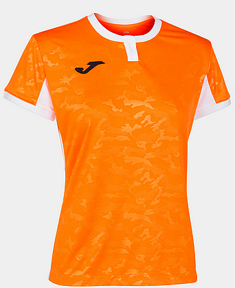 TOLETUM II T-SHIRT ORANGE-WHITE S/S-Dámské triko