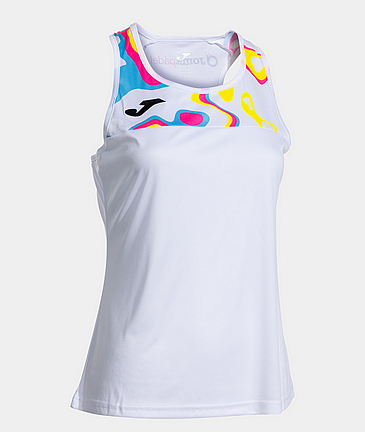 TORNEO CAPSULE SLEEVELESS SHIRT WHITE-Dámský nátělník