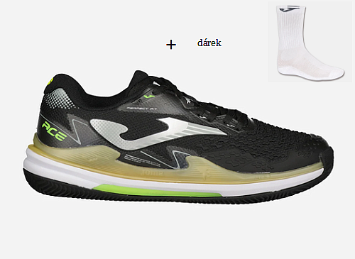 Joma ACE MEN 2401 NEGRO ORO-Pánské tenisové antukové boty