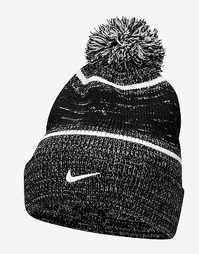 Nike Adults Unisex Swoosh Pom Pom Beanie Hat-Zimní čepice
