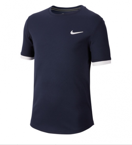 B NKCT DRY TOP SS-Chlapecké tenisové triko tmavě modré