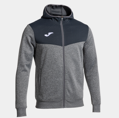 CAMPUS STREET ZIP-UP HOODIE MELANGE GREY-Pánská mikina