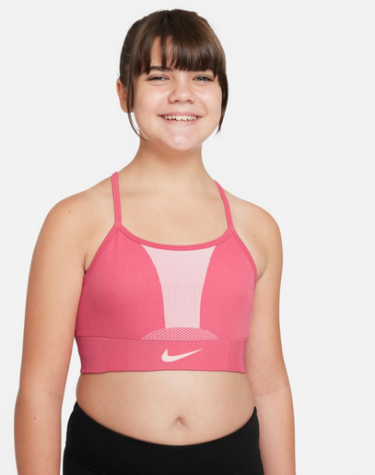 G NK DF INDY SEAMLESS BRA-Dívčí sportovní podprsenka růžová