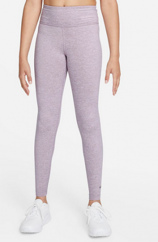 G NK DF ONE LUXE LEGGING-Dívčí legíny světle fialové