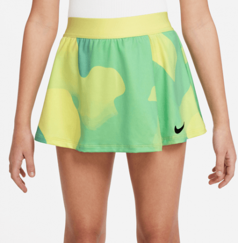 G NKCT DF VTCRY FLNCY SKRT PR-Dívčí tenisová sukně zeleno-žlutá