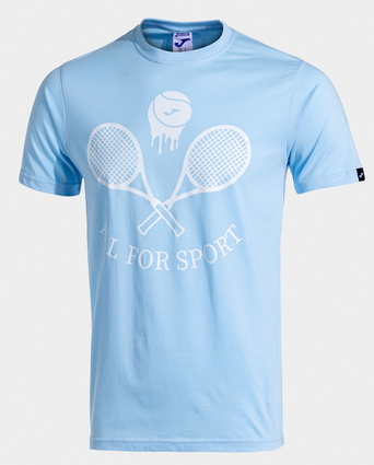 CHALLENGE SHORT SLEEVE T-SHIRT SKY BLUE-Pánské tenisové triko světle modré s potiskem