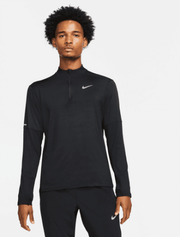 M NK DF ELMNT TOP HZ-Pánské běžecké triko černé