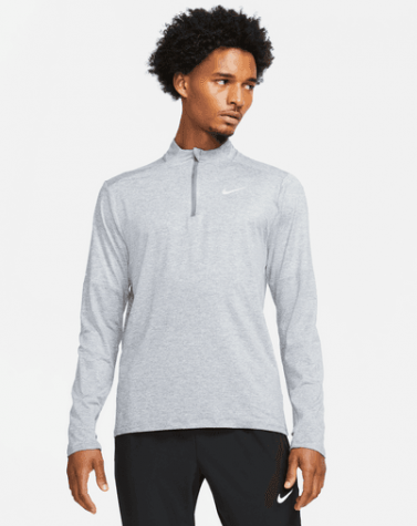 M NK DF ELMNT TOP HZ-Pánské běžecké triko světle šedé