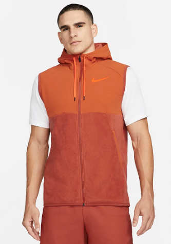 M NK TF FZ VST WINTERIZED-Pánská flísová vesta oranžová