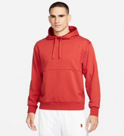 M NKCT DF FLC HERITAGE HOODIE-Pánská tenisová mikina červená