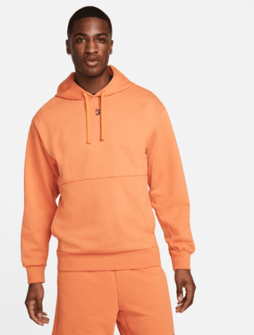 M NKCT DF FLC HERITAGE HOODIE-Pánská tenisová mikina oranžová