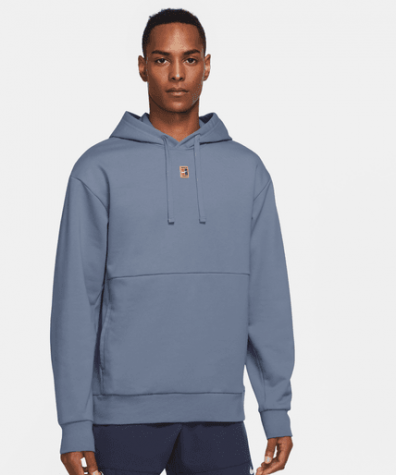 M NKCT DF FLC HERITAGE HOODIE-Pánská tenisová mikina šedá