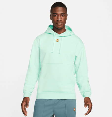 M NKCT DF FLC HERITAGE HOODIE-Pánská tenisová mikina světle zelená