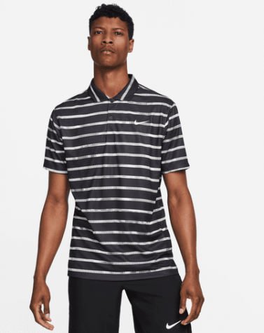 M NKCT DF POLO PR-Pánské tenisové polo černé