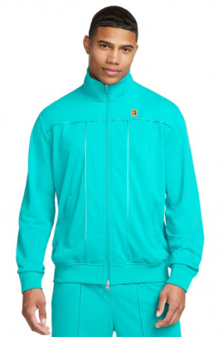 M NKCT HERITAGE SUIT JKT-Pánská tenisová mikina tyrkysová