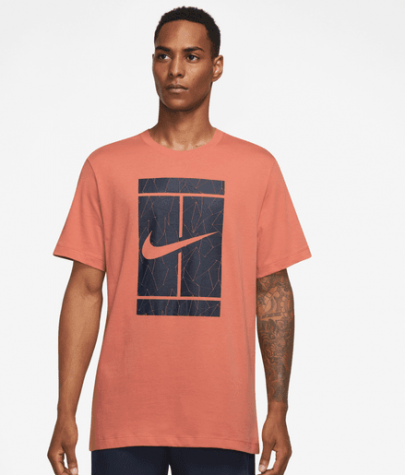 M NKCT TEE SSNL COURT-Pánské tenisové triko oranžové