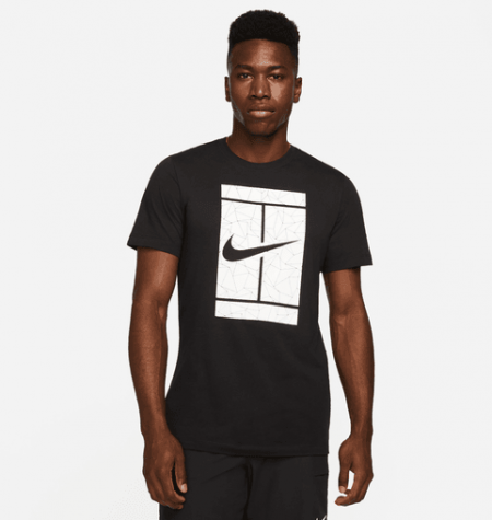 M NKCT TEE SSNL COURT-Pánské tenisové triko černé