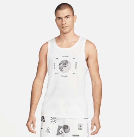 M NY DF TANK GFX-Pánský nátělník bílý