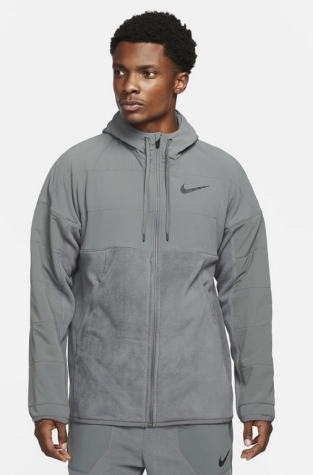 Mikina Nike Therma-FIT -Pánská flisová mikina šedá