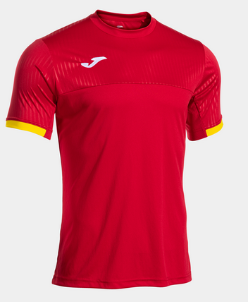 MONTREAL SHORT SLEEVE T-SHIRT RED YELLOW-Pánské tenisové triko