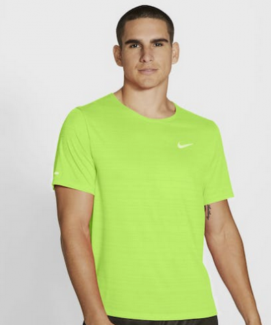 Nike Dri-FIT Miler-Pánské běžecké triko zeleno-žluté