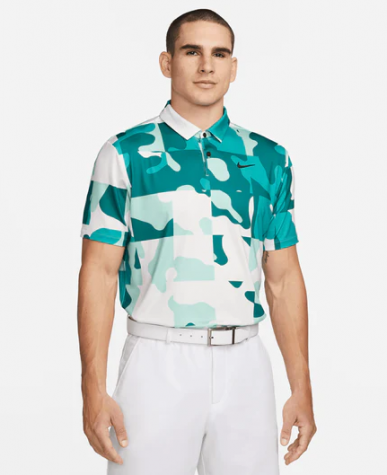 Nike Dri-FIT Tour-Pánské golfové polo zeleno-béžové