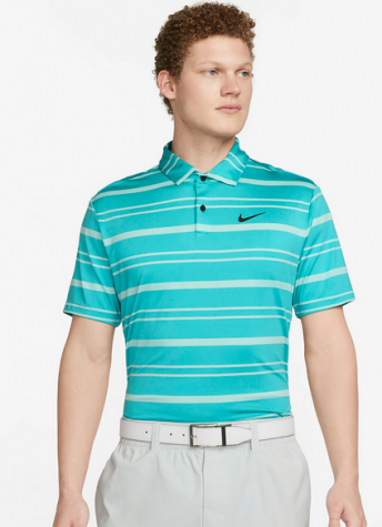 Nike Dri-FIT Tour-Pánské golfové polo zeleno-modré