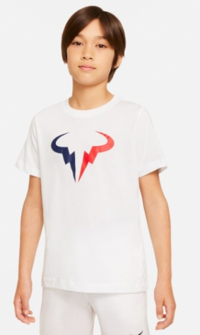 Nike NikeCourt Rafa Tennis-Chlapecké tenisové triko bílé