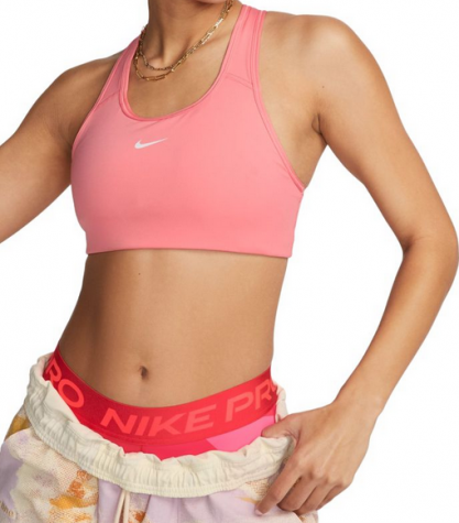 Nike Swoosh-Dámská sportovní podprsenka lososová