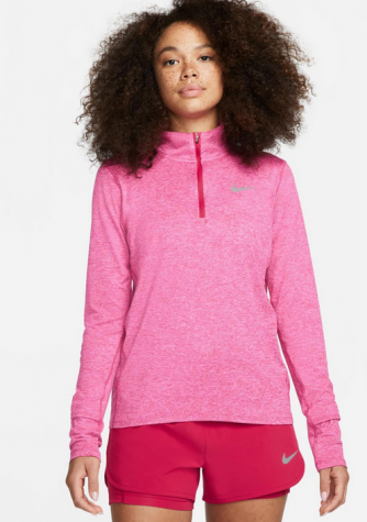 NIKE W NK ELEMENT TOP HZ-Dámské běžecké triko růžové