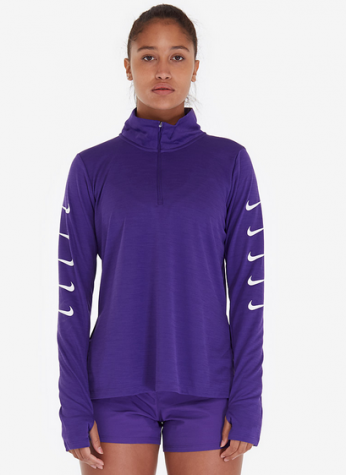 Nike Womens Half Zip Top-Dámské běžecké triko tmavě fialové