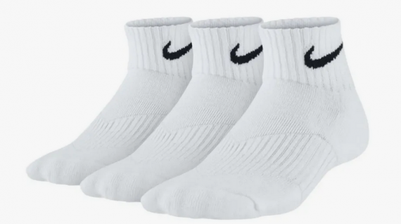 NIKE Y NK PERF CUSH QT 3PR-Juniorské ponožky bílé