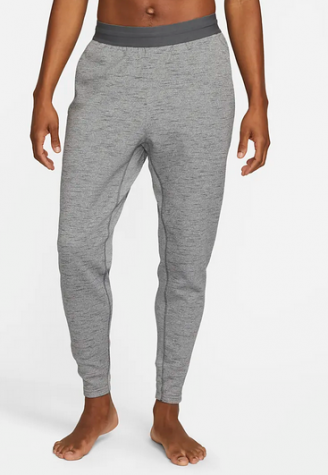 Nike Yoga Dri-FIT-Pánské kalhoty světle šedo-žíhané