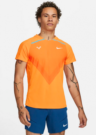 NikeCourt Dri-FIT ADV Rafa-Pánské tenisové triko oranžové