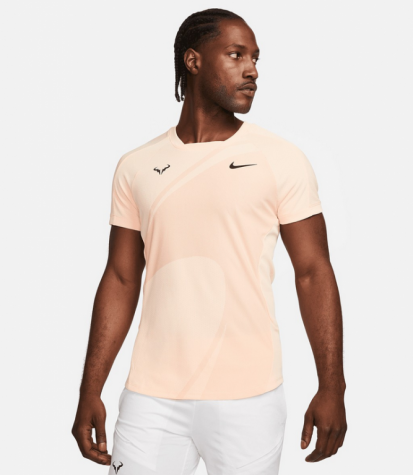 NikeCourt Dri-FIT ADV Rafa-Pánské tenisové triko meruňkové