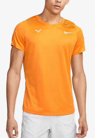 NikeCourt Dri-FIT Rafa Challenger-Pánské tenisové triko oranžové