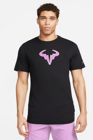 NikeCourt Dri-FIT Rafa-Pánské tenisové triko černo-fialové