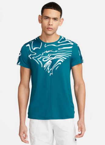 NikeCourt Dri-FIT Slam-Pánské tenisové triko modro-zelené