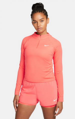 NikeCourt Dri-FIT Victory-Dámské tenisové triko lososové
