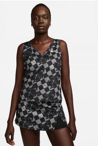 NikeCourt Dri-FIT Victory-Dámský tenisový nátělník černo-šedý