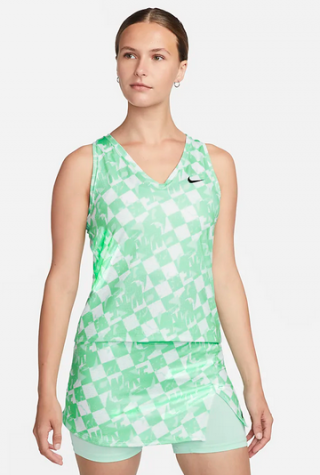 NikeCourt Dri-FIT Victory-Dámský tenisový nátělník zeleno-bílý