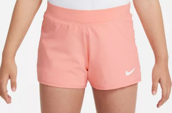 NikeCourt Dri-FIT Victory-Dívčí tenisové šortky oranžové