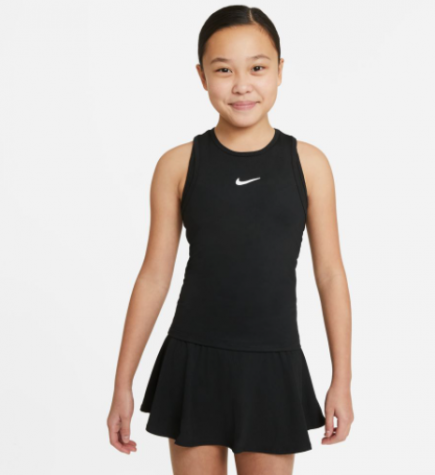 NikeCourt Dri-FIT Victory-Dívčí tenisový nátělník černý