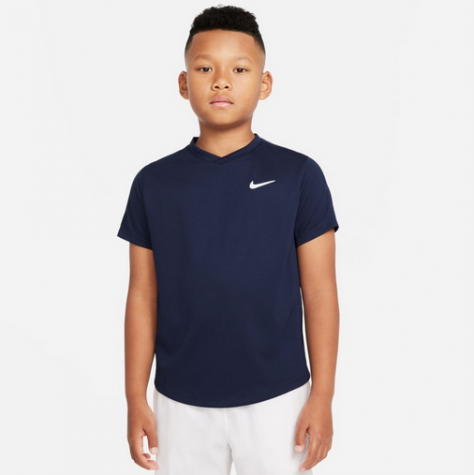 NikeCourt Dri-FIT Victory-Chlapecké tenisové triko tmavě modré