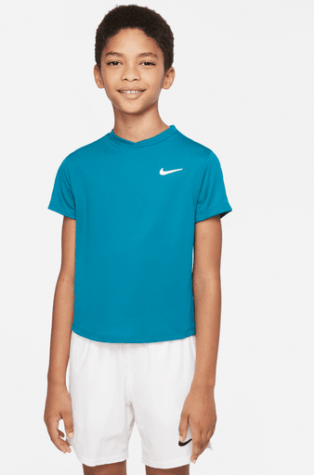NikeCourt Dri-FIT Victory-Chlapecké tenisové triko tyrkysové