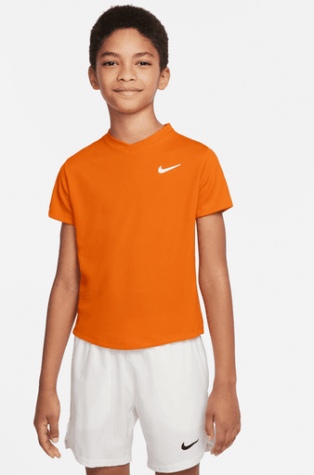 NikeCourt Dri-FIT Victory-Chlapecké tenisové triko oranžové